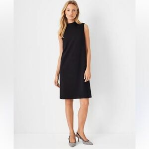 Ann Taylor Black sleeveless knit turtleneck dress, xs